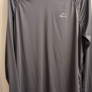 Willit Gray men’s size m Long Sleeve Shirt with hood